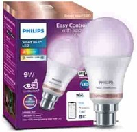 Philips Wiz Wi-Fi Enabled B22 9-Watt LED Smart Bulb (Rs.600 Coupon) User Specific