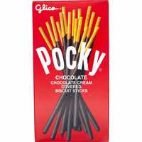 Glico Pocky Chocolate Cream Covered Biscuit Sticks, 47 g