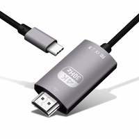 Kinsound USB C to HDMI Cable, 4K@30Hz Type C to HDMI 4K Thunderbolt 3 Compatible with MacBook Pro/MacBook Air 2018, iMac 2017, Surface Book 2, Samsung S20/S21, More USB C Devices (2m)