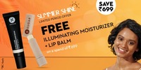 Sugar Summer Shine : Free Illuminating Moisturizer + Lip Balm on a spend of ₹699