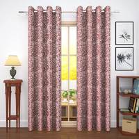 Story@Home Thick Sheer Door Compass Curtain Room Darkening Thermal Insulated 1 Piece Blackout Curtains 7 feet for Door, Living Room - (Dark Red Color) 