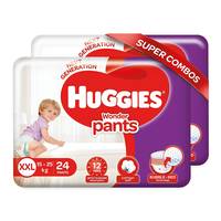 Huggies Wonder Pants Double Extra Large Size Baby Diapers Combo Pack of 2, 24 Counts Per Pack (48 Count)