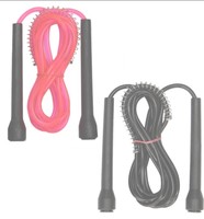 Resh Pack of 2 Pcs (Pink / Black) Freestyle Skipping Rope  (Pink, Black, Length: 275 cm)