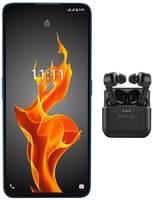 Lava Agni 5G |64 MP AI Quad Camera| (8GB RAM/128 GB ROM)| 5000 mAh Battery| Superfast 30W Fast Charging| 6.78 inch Big Screen (Fiery Blue) + Lava Probuds TWS Bluetooth in Ear Earbuds with Mic (Black)