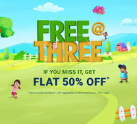 Firstcry Free at three 100% Off upto 1500 on First 500 Orders