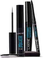 Lakmé Eyeconic Curling Mascara, Black, 9 ml+Eyeconic Kajal, Black, 0.35 g+Eyeconic Liquid Eyeliner, Black, 4.5 ml