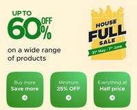 Blinkit Housefull Sale Upto 60% off on Wide range of products (31st May to 7th June) 