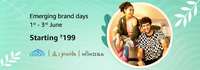 Amazon emerging brand days (1-3rd june) fashion brands starting from 199