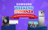 Samsung Weekend Bonanza - Get Instant Discount Upto Rs. 5000 + 10% Discount on ICICI/HDFC Cards