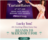 Myntra End of Reason Sale : Curtain Raiser Deals Upto 80% off (6-9 June)