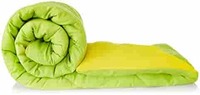 Amazon Brand - Solimo Microfiber Reversible Comforter, Double (Olive Green & Cheery Yellow, 200 GSM)