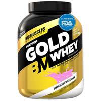 Bigmuscles Nutrition Premium Gold Whey 1Kg Whey Protein Isolate Blend | USA FDA REGD. BRAND | 25g Protein Per Serving [Strawberry Milkshake]