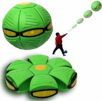 Amitasha UFO Magic Flying Soccer Disc Ball Flat Soccer Deformation Football Toy for Kids