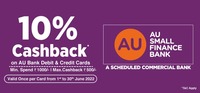 Jiomart 10% Cashback Max Rs.500 With AU Bank Cards