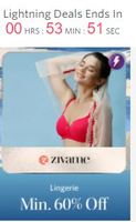 Zivame Lingerie Min 60-70% off (Till 6PM)