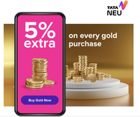 Shop for digital gold on Tata Neu and get 5% extra