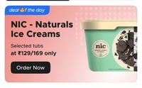 Zomato - NIC Ice cream at Rs. 129/169 