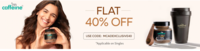 Mcaffeine Flat 40% off applicable on singles only for today 