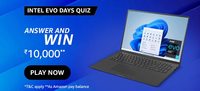 Amazon Intel EVO Days Quiz Answers Today : Win Rs.10000