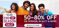 Tatacliq End of Season Sale : Upto 80% off + 10% instant discount via Citi Cards (Min.Rs.1500 | Max.Rs 1000) 