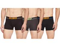 Euro Men's Solid Trunks (Pack of 3)  @ 140