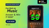 Amazon Prime Music Quiz Answers Today- (Fun Quiz on Music) : Win Rs.1000