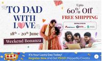 PepperFry Week End Bonanza (18 -20 June) up to 60% off + Register Now and Get Rs.5001 Pepperfry Credits 