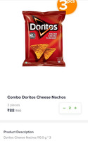 (Price Error) Doritos Cheese Nachos - 110g combo pack of 3