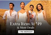 Men T-Shirts & More Products | Extra Item @49 & more deals + Upto 15% Coupon (on Buy 3) - Valid till Midnight