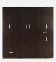 Mintwud Ren 6 Door Wardrobe With External Drawers In Wenge Finish 