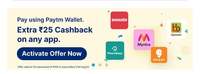Paytm wallet - Get Rs.25 Cashback on online payment of Minimum Rs.100 