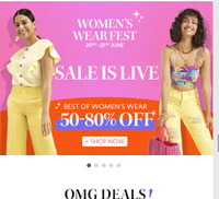 Myntra Women's Fest Ending Today (Last Day) | Upto 90% off on Women Clothing & More