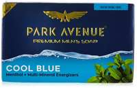 Park Avenue Premium Men's Soap, Cool Blue with Menthol & Multi-Mineral Energizers, Citrus, 125 g, Pack of 4