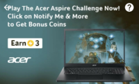 Flipkart Free 3 supercoins - Acer Aspire 7 Challenge  