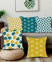 BLISSFUL Printed Cushions Cover  (Pack of 5)