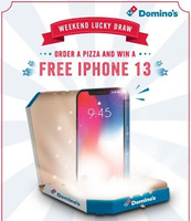 Domino's Rs.150 OFF Coupon : Win Free iPhone 13