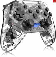 MICROMINI X-Ninja Wireless Controller Transparent for Nintendo Switch ,Professional Bluetooth Pro Controller, Adjustable Turbo Vibration Motion Gyro Ergonomic,Black (Newest Version)