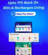 Bajaj Finserv Flash offer : Upto 11% cashback upto Rs.100 on recharge & bill payment using bajaj wallet payment