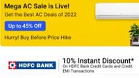 Upto 50% off + 10% Up to ₹1750 Off with HDFC Bank on Flipkart Mega Large Appliances Sale (28-30th June)