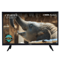 Croma 80cm (32 Inch) HD Ready TV (A Grade Panel, CREL7369, Black) with ICICI Card