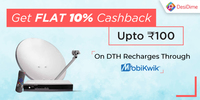 Get Flat 10% Cashback Up to 100 On DTH Recharges | Mobikwik