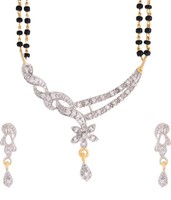 Latest Fashionable American Diamond Alloy Mangalsutra