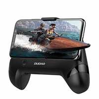 DUDAO Gaming Phone Holder with Inbuilt Instant Cooling Fan and Inbuilt 1200 mAh Power Bank - Black