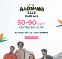 The Ajio Mania Sale - Upto 50-90% Off on Top Brands