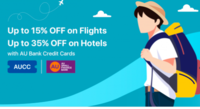 Flat 30% off on domestic hotels and Flat 35% off on international hotels on Cleartrip for AU Bank credit card transactions