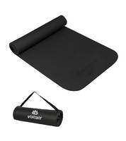 Vifitkit Anti-Skid Yoga Mat with Carry Bag For Home Gym & Outdoor Workout, Water-Resistant, Soft, Easy to Fold (4mm)