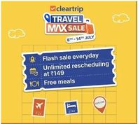 [Upcoming] Cleartrip Travel Max Sale 8-14 July :- Flash Sale Everyday || Unlimited Rescheduling @ 149₹ || Free Meals