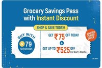 Flipkart Grocery Savings Pass Get Flat ₹75 Off in July + up to ₹525 Off for Next 3 Months [4 Month Pass]