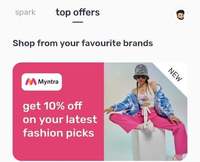 Flat 10% off on Myntra for Slice Visa card users only 
