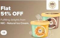 Flat 51% Off on NIC ice cream (location specific)